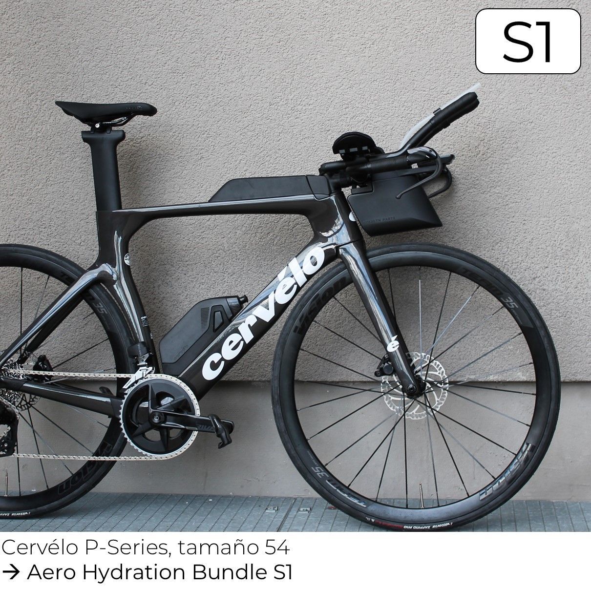 sistema de hidratación triathlon bta s1 de www.stealth-parts.com/es en cervélo p-series tamaño 54