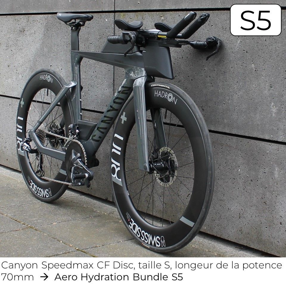 système d'hydratation aero triathlon s5 de www.stealth-parts.com/fr sur canyon speedmax cf disc taille s