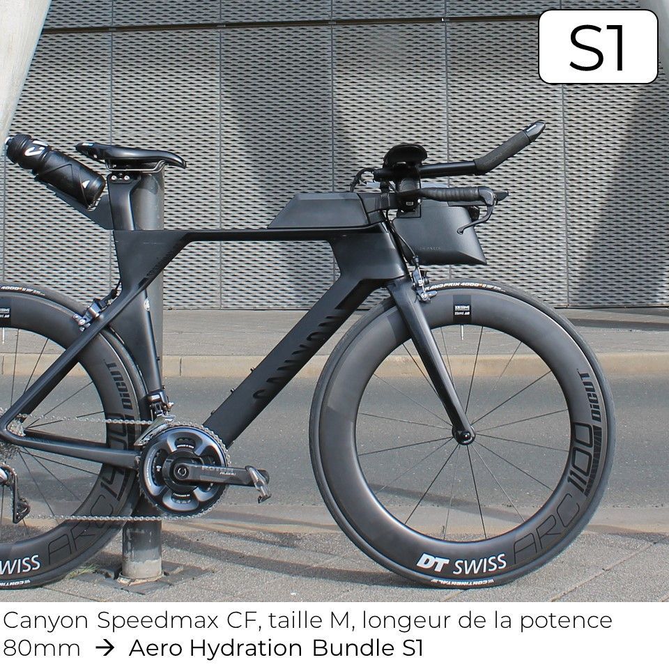 système d'hydratation triathlon s1 de www.stealth-parts.com/fr sur canyon speedmax cf