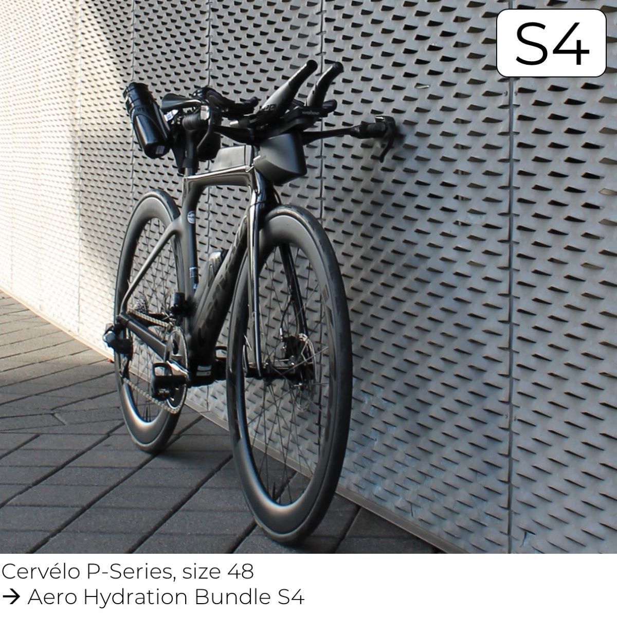 triathlon aero hydration system s4 from www.stealth-parts.com/en-gb on cervélo p-series size 48