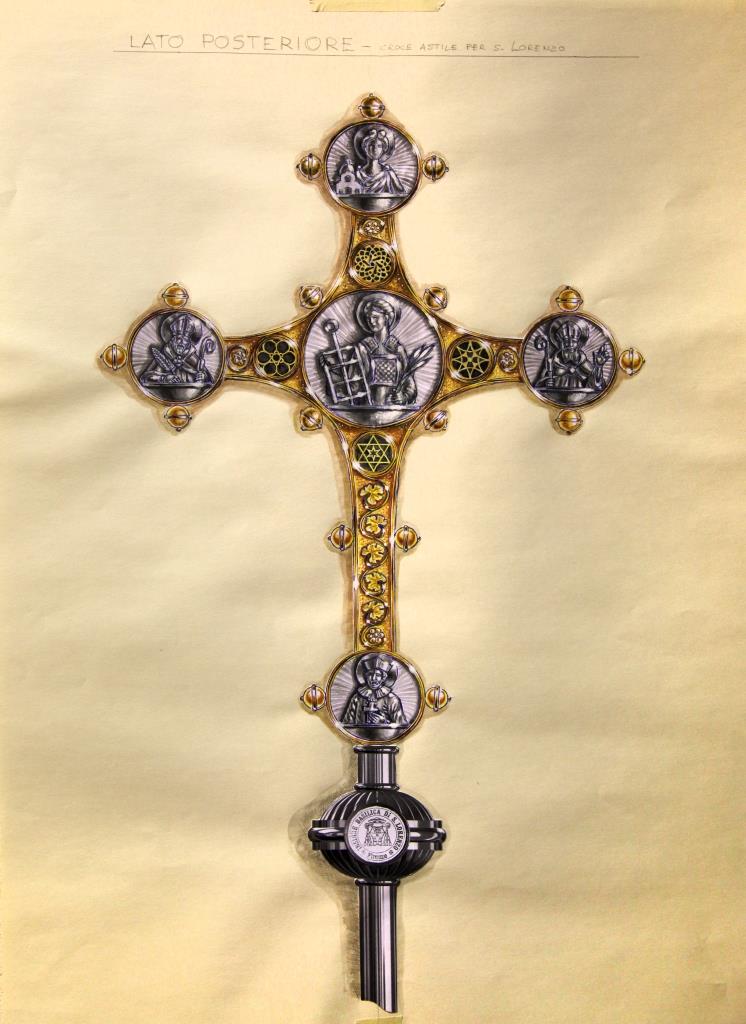 Lato posteriore Croce astile