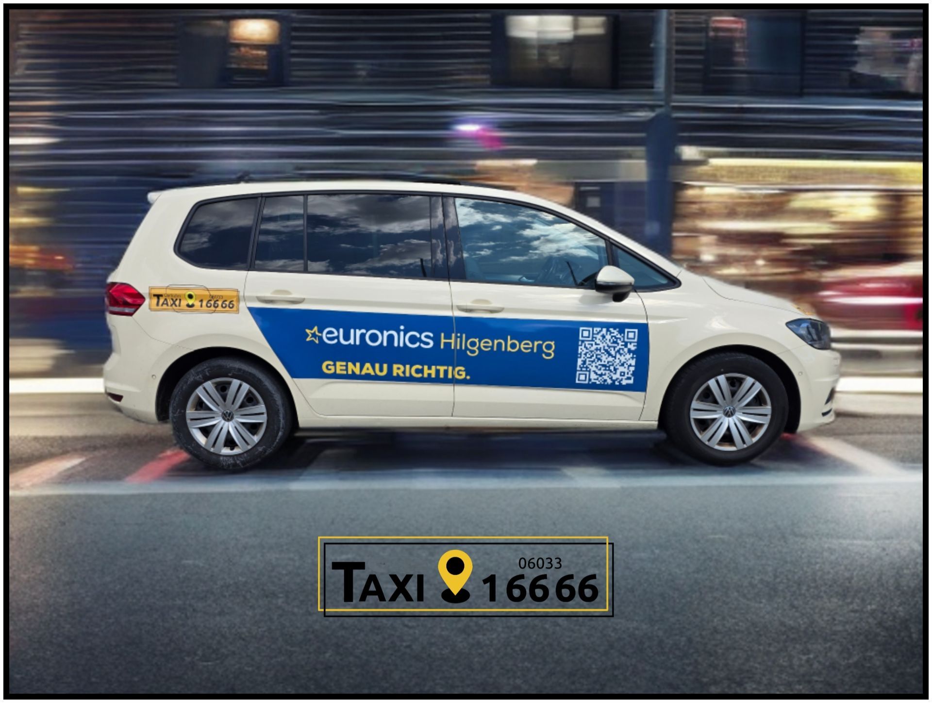 Bild unseres Taxi mit dem Taxi Gerkuhn Logo