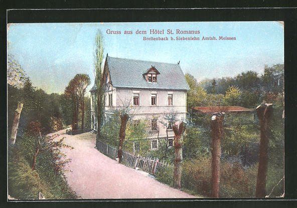 historische Postkarte Hotel St. Romanus 1