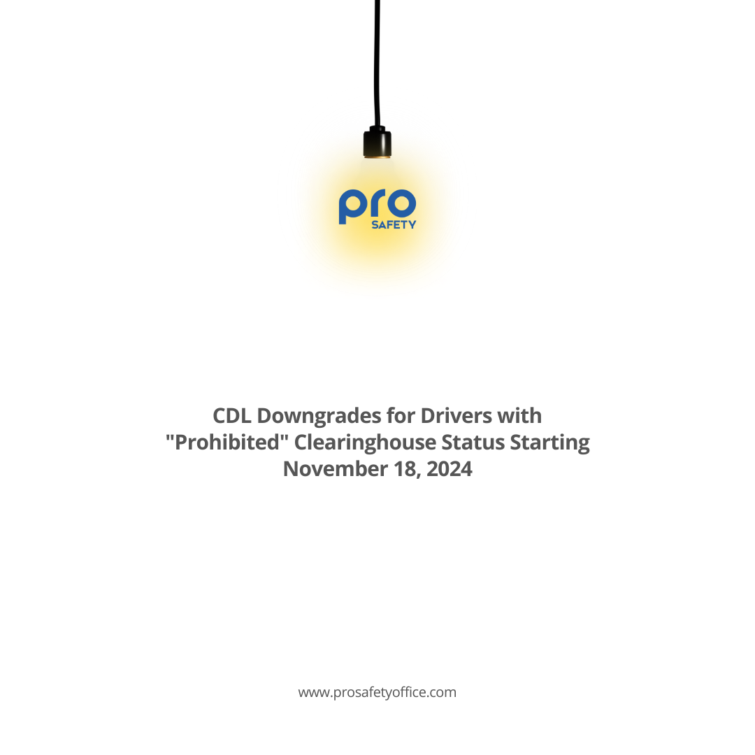 Clearinghouse Status and CDL Downgrades
