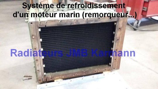 réparation avec changement de faisceau d'un radiateur pour moteur marin