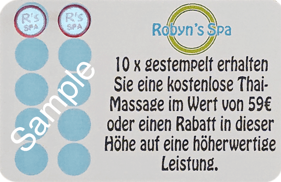 Get your Loyalty Card at your first visit