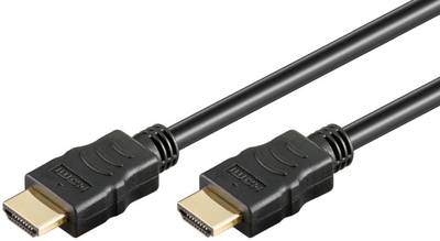 Câble HDMI Mâle - Mâle - Blindé doré - 1,8 M NOIR