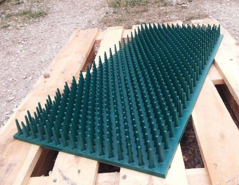 tapis picots 50mm dalle montaison anguille solution elastomerique