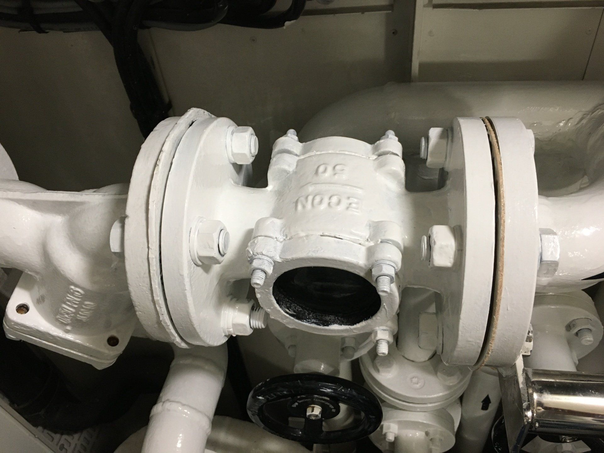 flanges in engine room