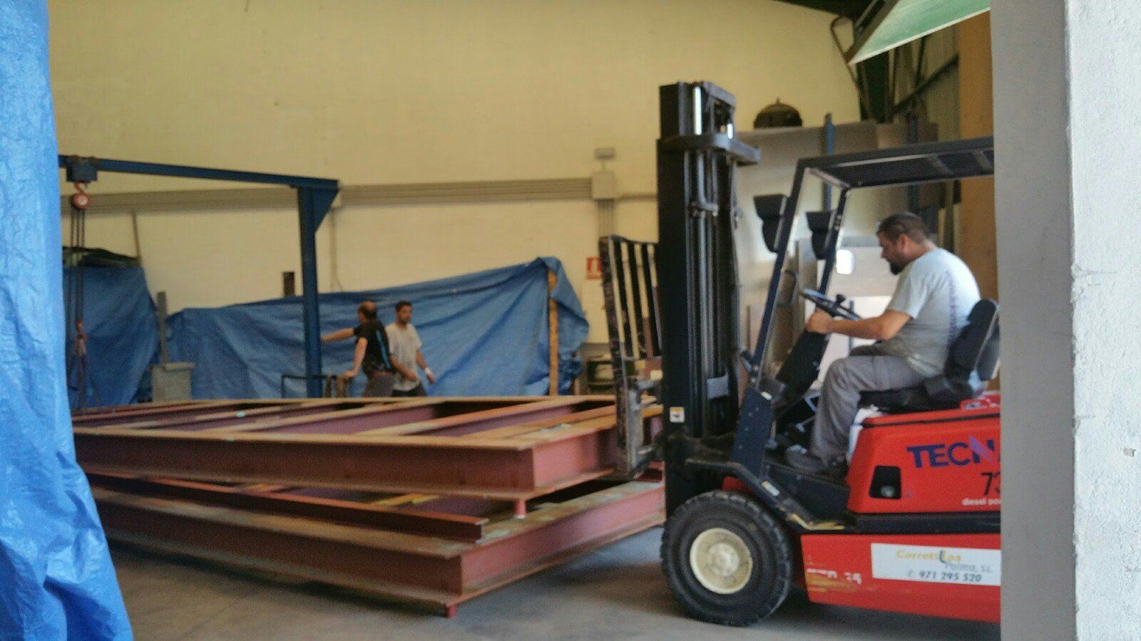 Custom built cradles in workshop