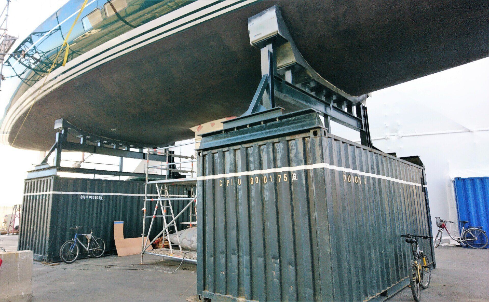 SY Nariida safely out of the water