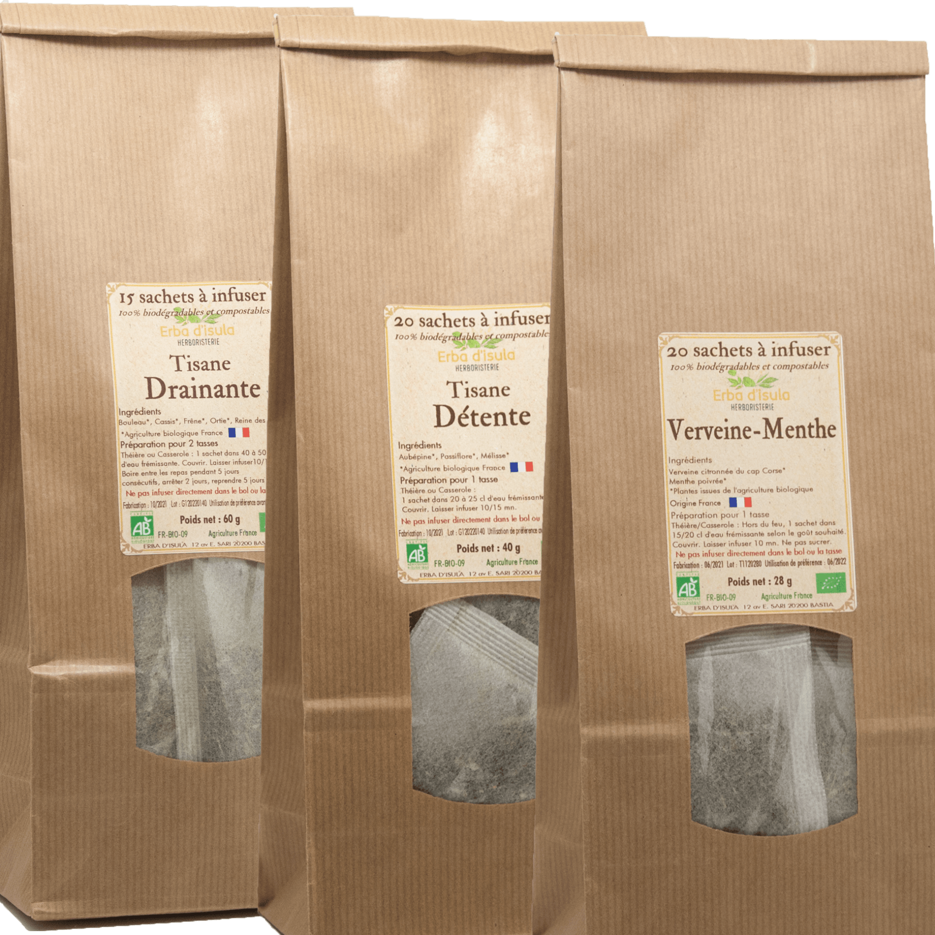 Sacs en kraft et sachets à infuser