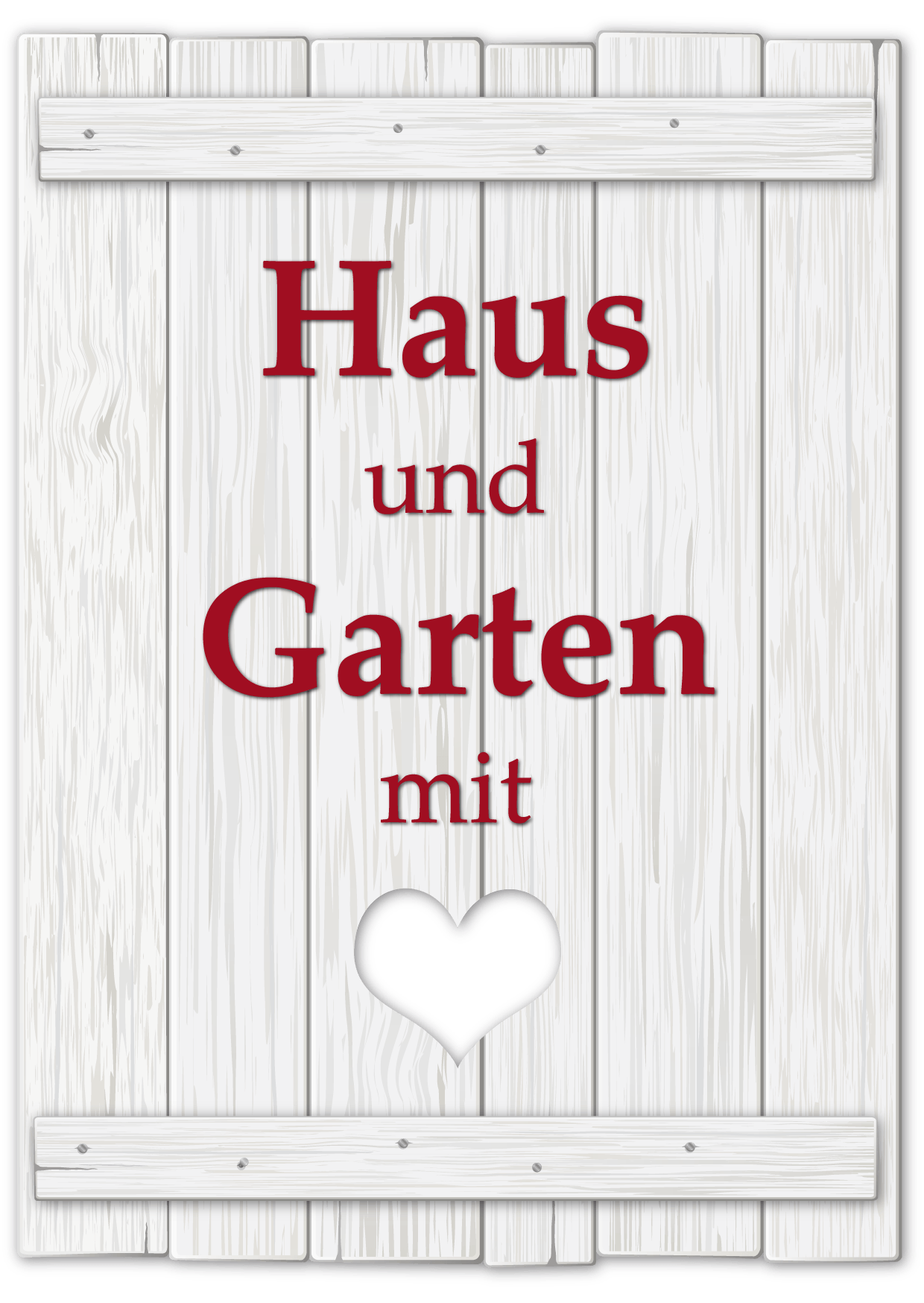 Haus und Garten mit Herz