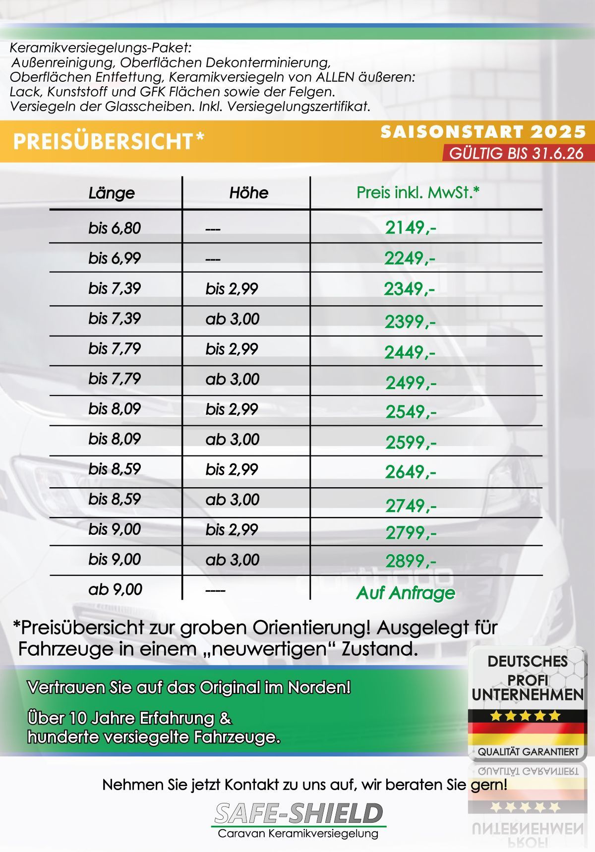 Preis einer Keramikversiegelung preisliste fuer kosten keramikversiegelung wohnmobil