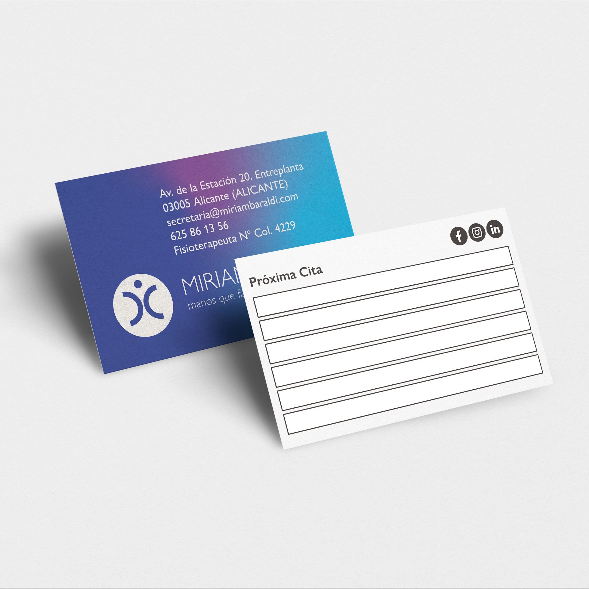 Tarjeta Personal Miriam Baraldi