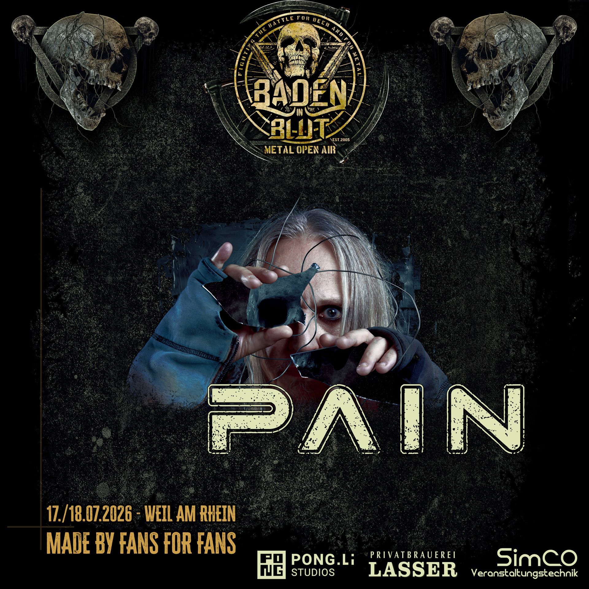 PAIN at BADEN IN BLUT Festival 2026!