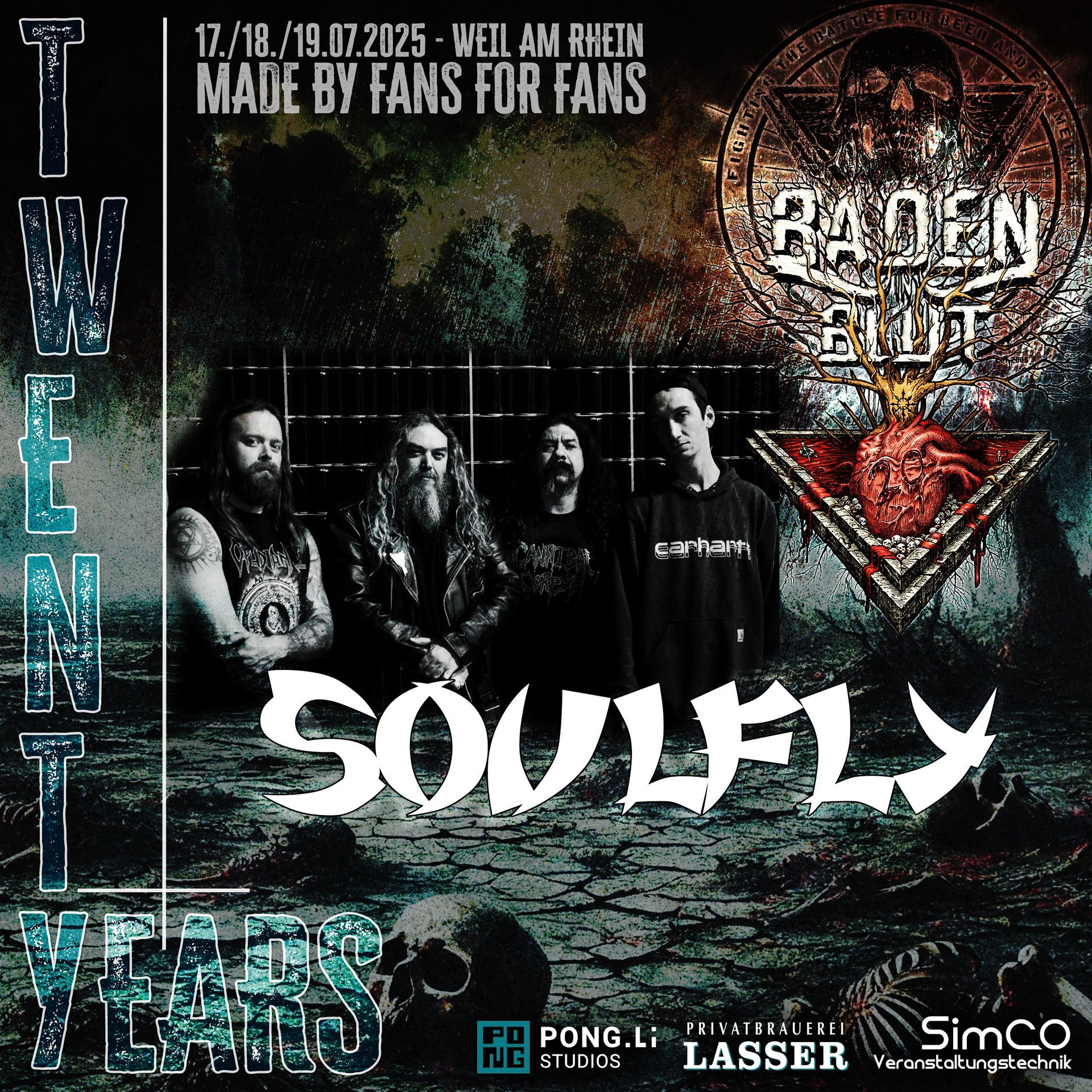 SOULFLY co-headlines BADEN IN BLUT Festival Friday 2025!