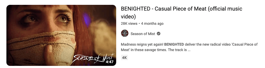 Click to watch on Youtube BENIGHTED BiB 2023 - Youtube teaser image