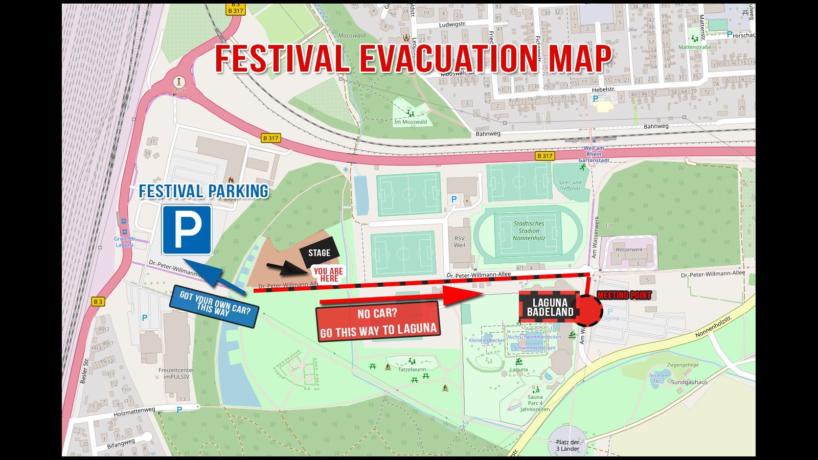 Festival Evacuation Map