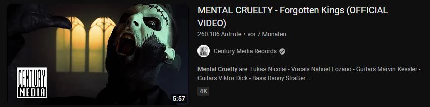 Mental Cruelty - BADEN IN BLUT 2024 - Youtube teaser image