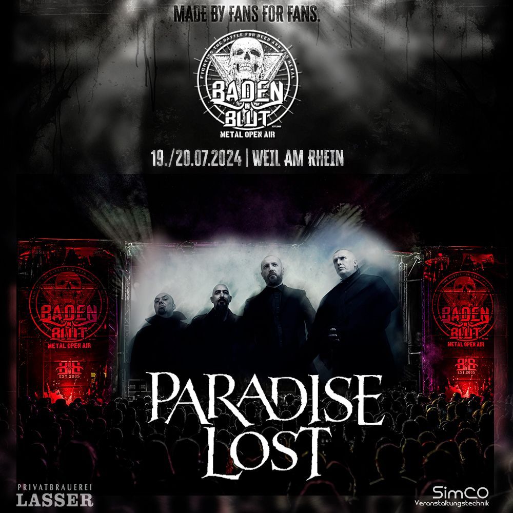 PARADISE LOST at BADEN IN BLUT Festival 2024