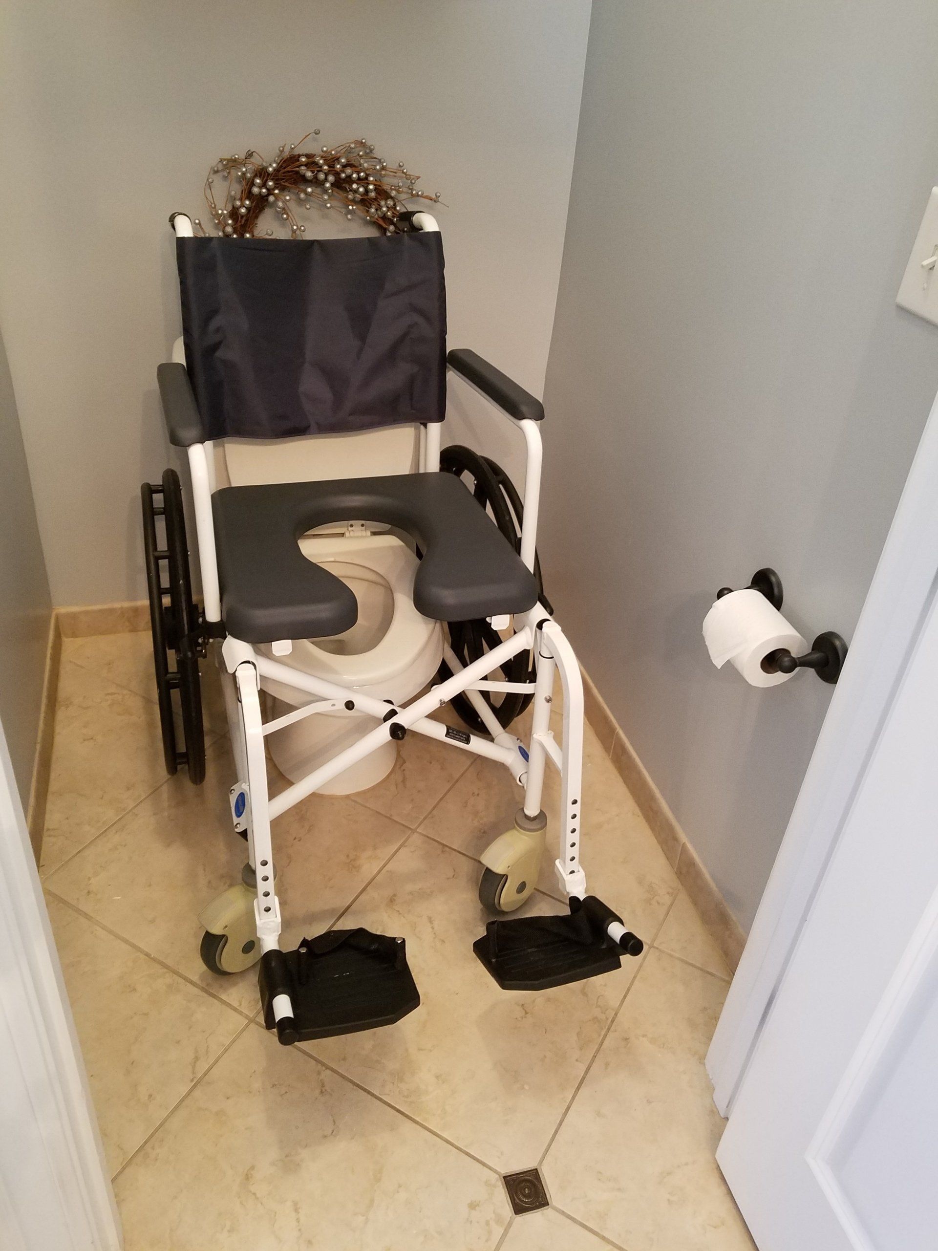 Neurogenic bowel and bladder training showerchair