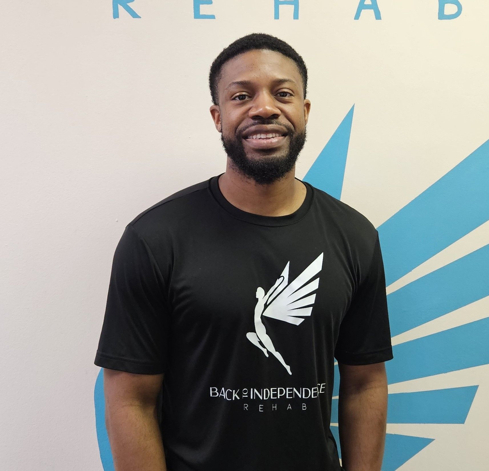 Jabriel Moore, Certified Occupational Therapy Assistant and veteran at Back to Independence Rehab, expert in neuro fitness and rehab support.