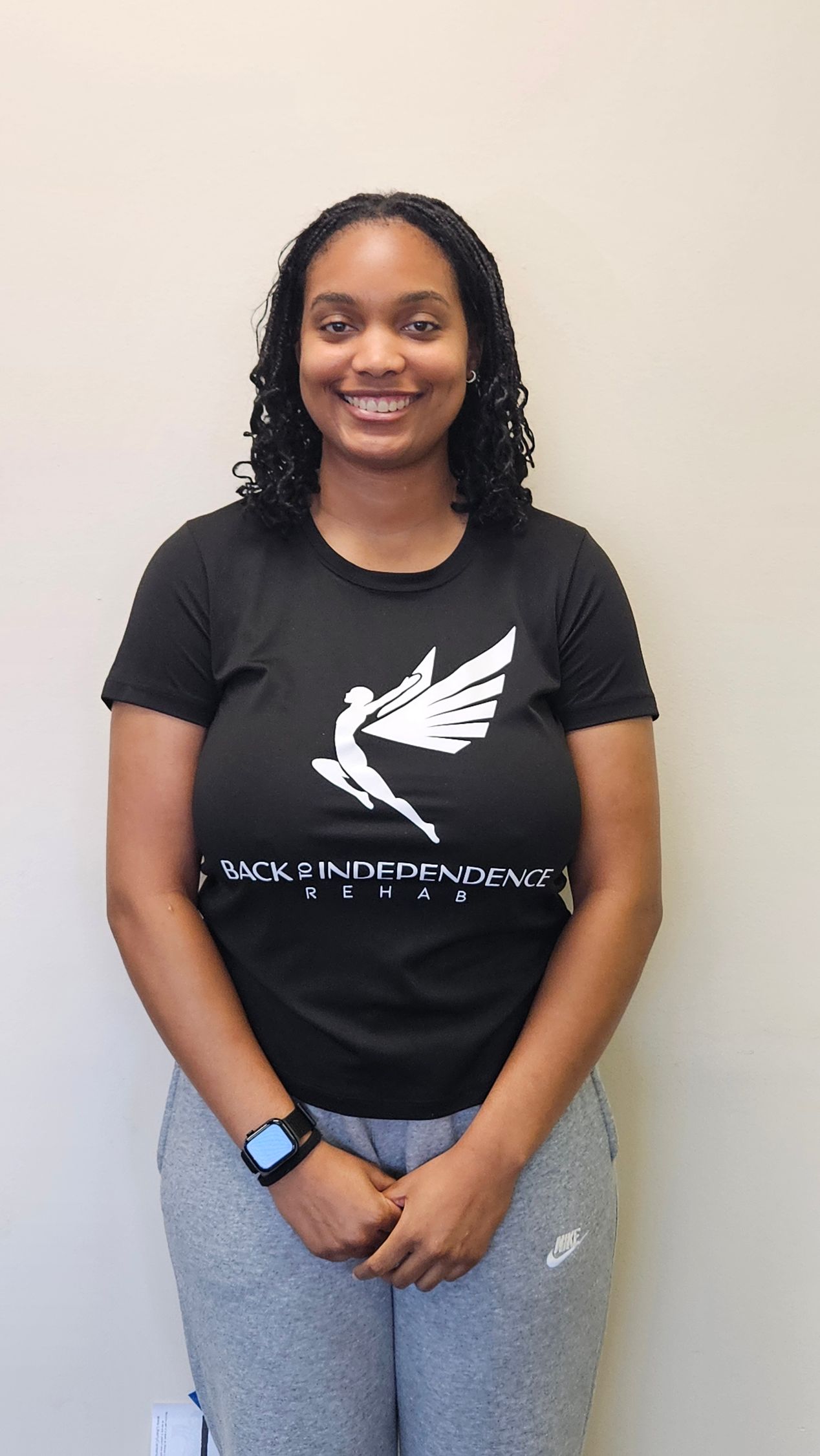 Tanari Little, Neuro Exercise Specialist and Exercise Physiologist at Back to Independence Rehab, focusing on neuroplasticity and mobility enhancement.