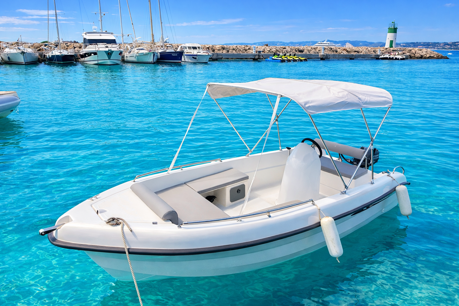 locboat bateau sans permis, location bateau port de saint laurent du var, location bateau jusqu'à 14 personnes