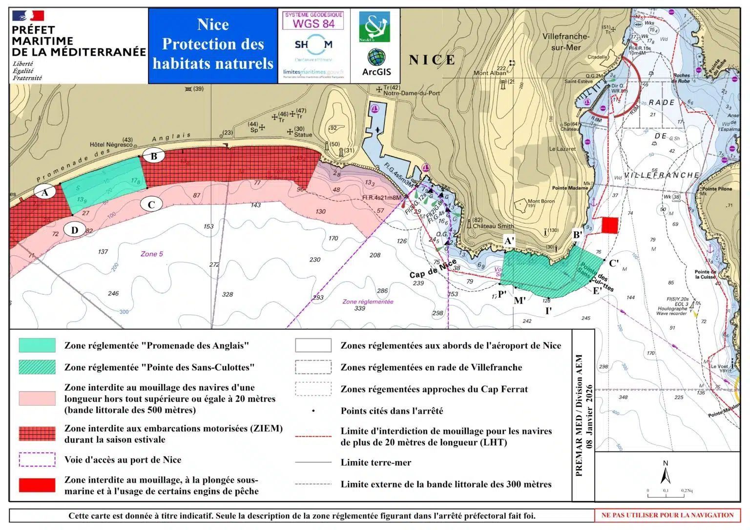 ZONE NATURA 2000 dans la baie de Nice