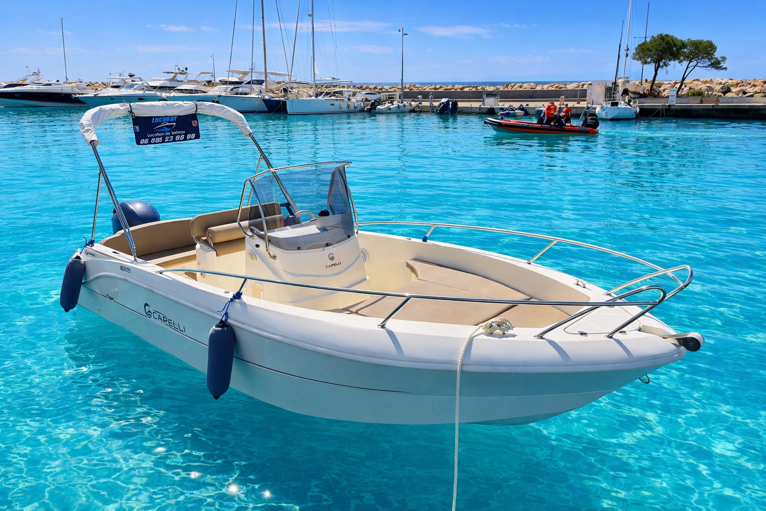 locboat bateau sans permis, location bateau port de saint laurent du var, location bateau jusqu'à 14 personnes