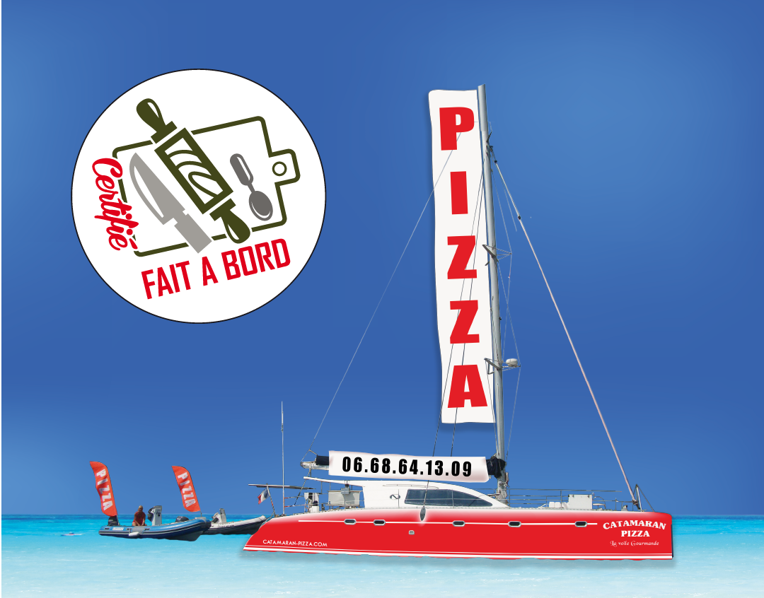 catamaran pizza entre les iles de lerins