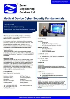 Zener Engineering Services Ltd Cyber Security Training Course Specification Zener Engineering Services Ltd Cyber Security Training Course Specification