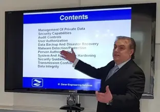 Cyber Security GxP Training Course Being Presented By David Easton Validation Consultant