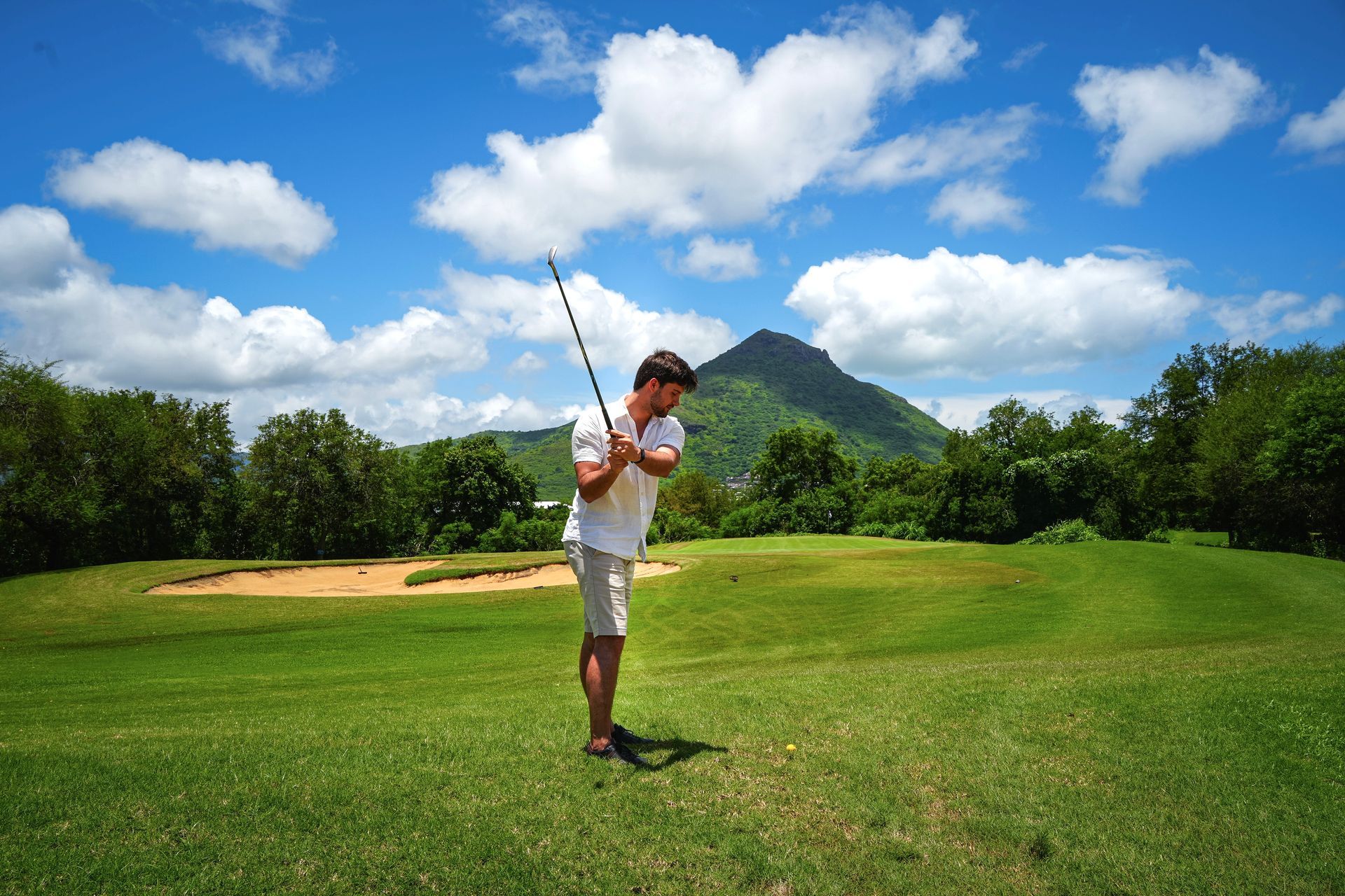 Golfplatz in Tamarin Bay, Mauritius