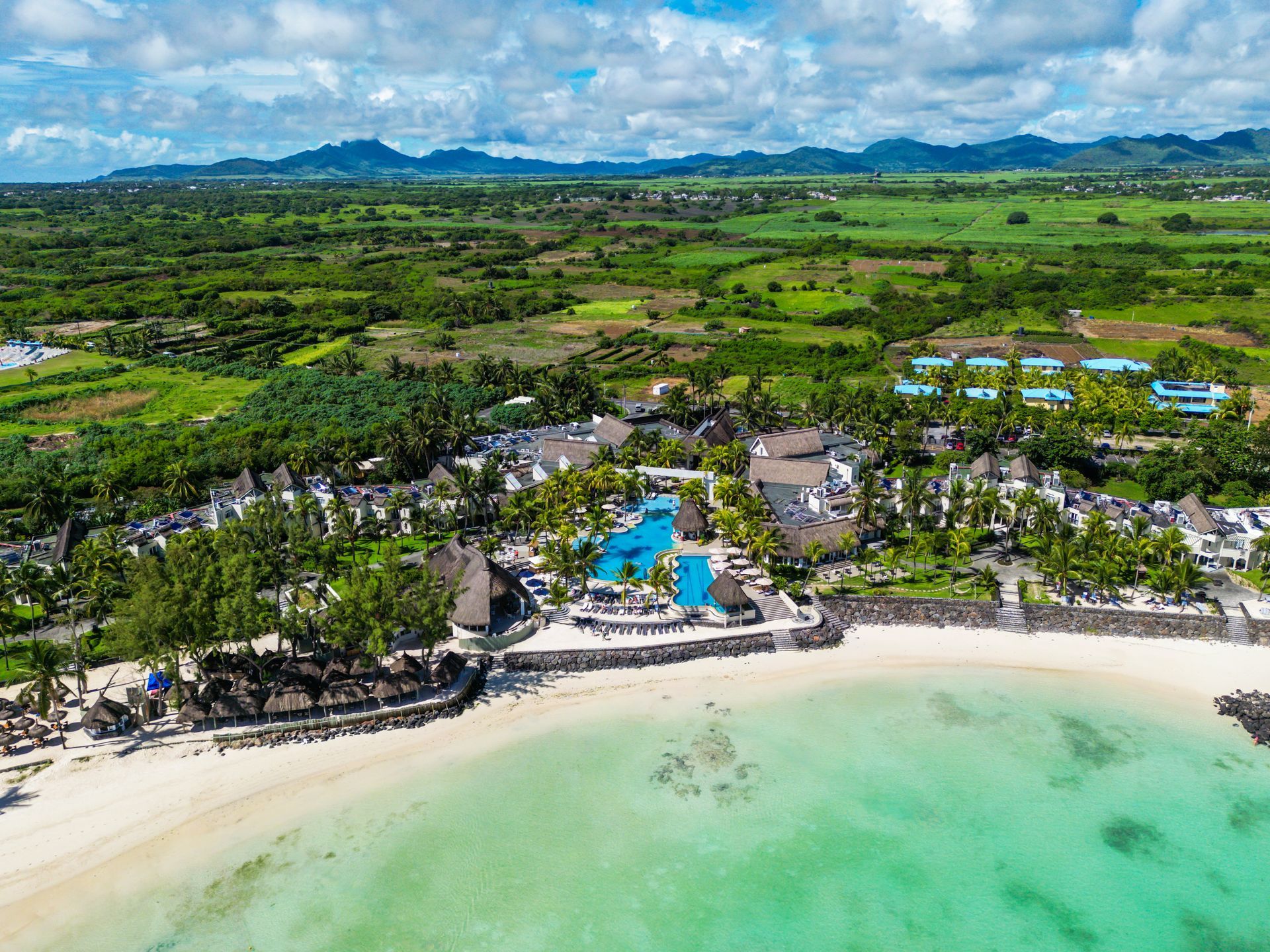 Drohnenaufnahme vom Ambre Resort auf Mauritus