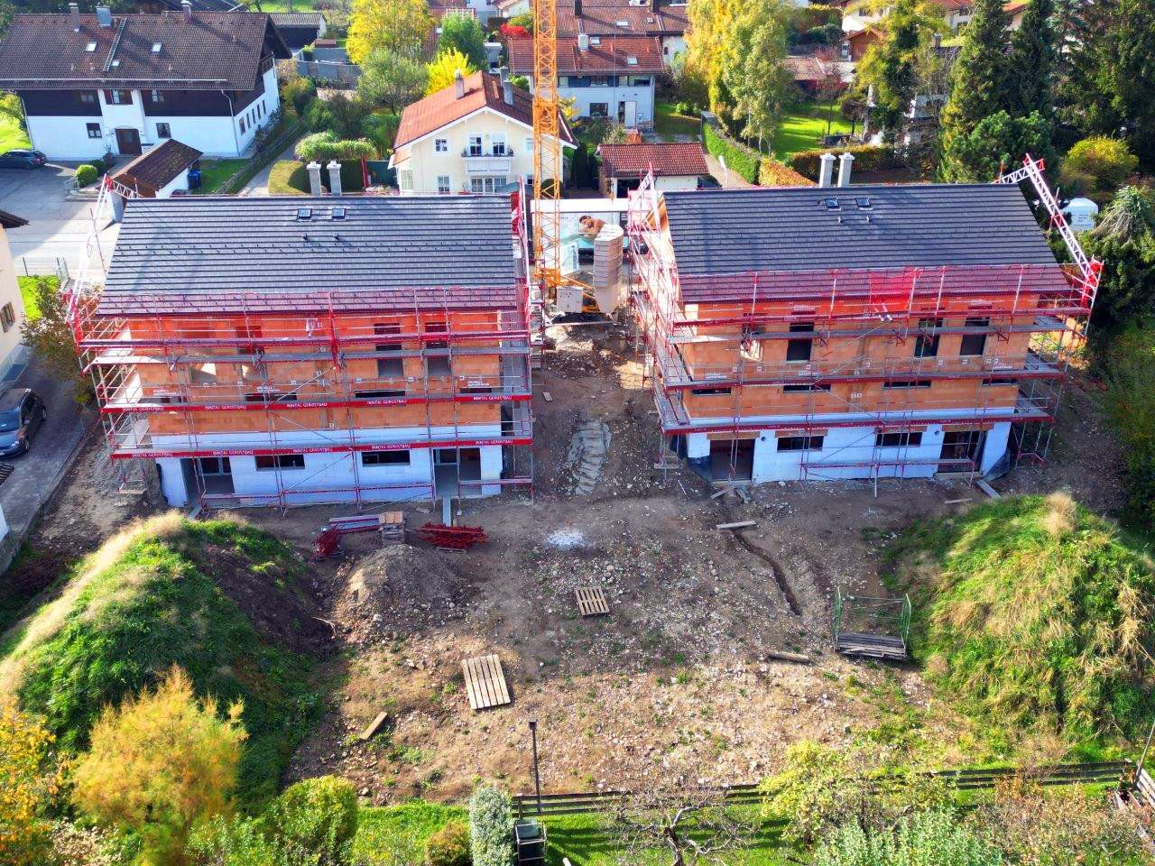 Baufortschritt Neubau Doppelhaushälfte