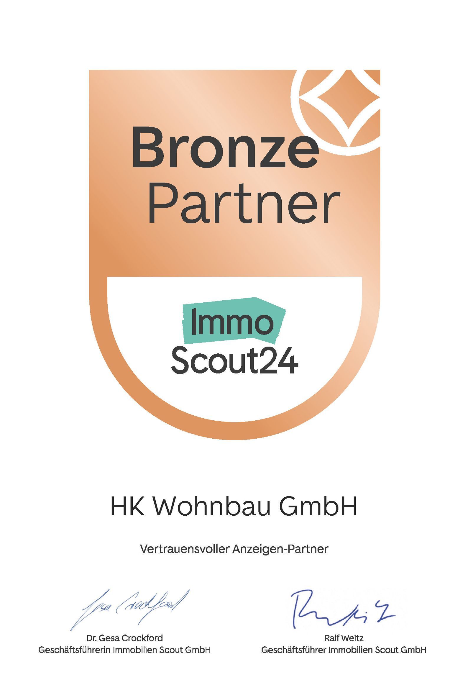 Bronze Partner Immo Scout 24