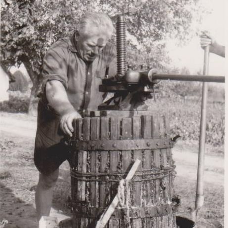 Grandpa with the old press