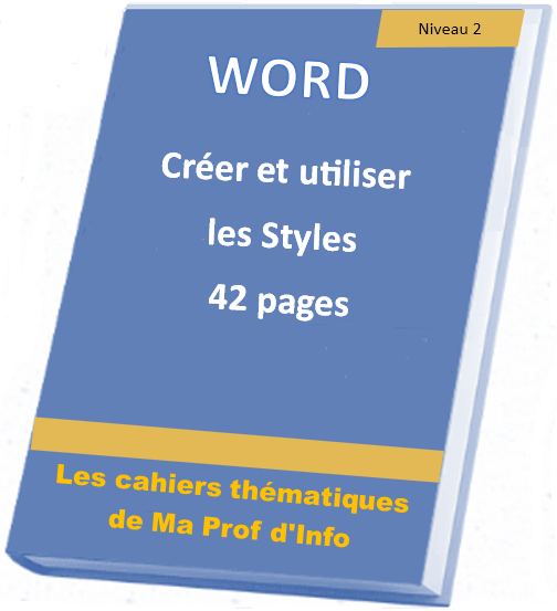Pour maitriser l'utilisation des styles, cliquez ici Word - Créer et utiliser les styles