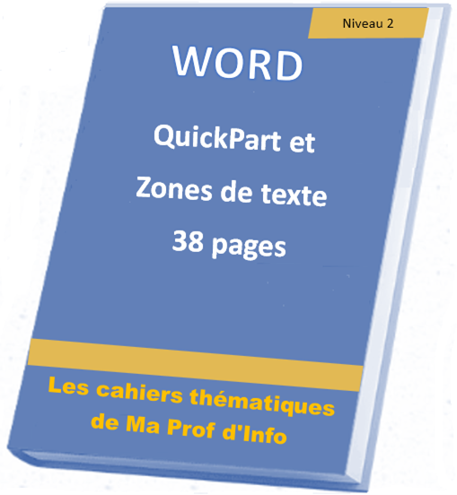Pour automatiser la saisie de vos documents, cliquez ici Word - Quickpart et zones de texte
