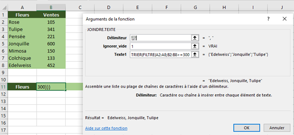 excel joindre.texte trier filtre