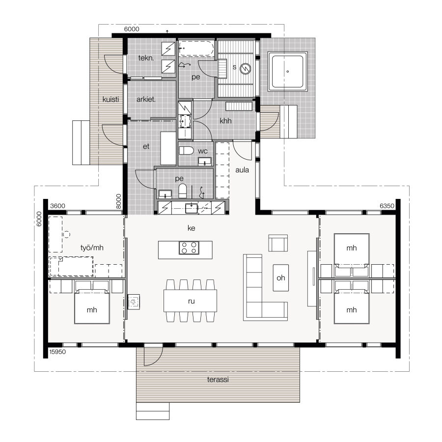 Log Home - 2 150 Plan