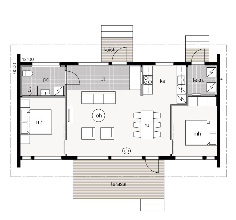 Glass House - 2 80B Plan