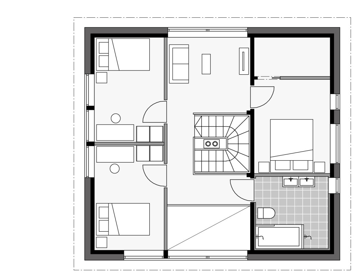 Log House - Hansa M FF Plan