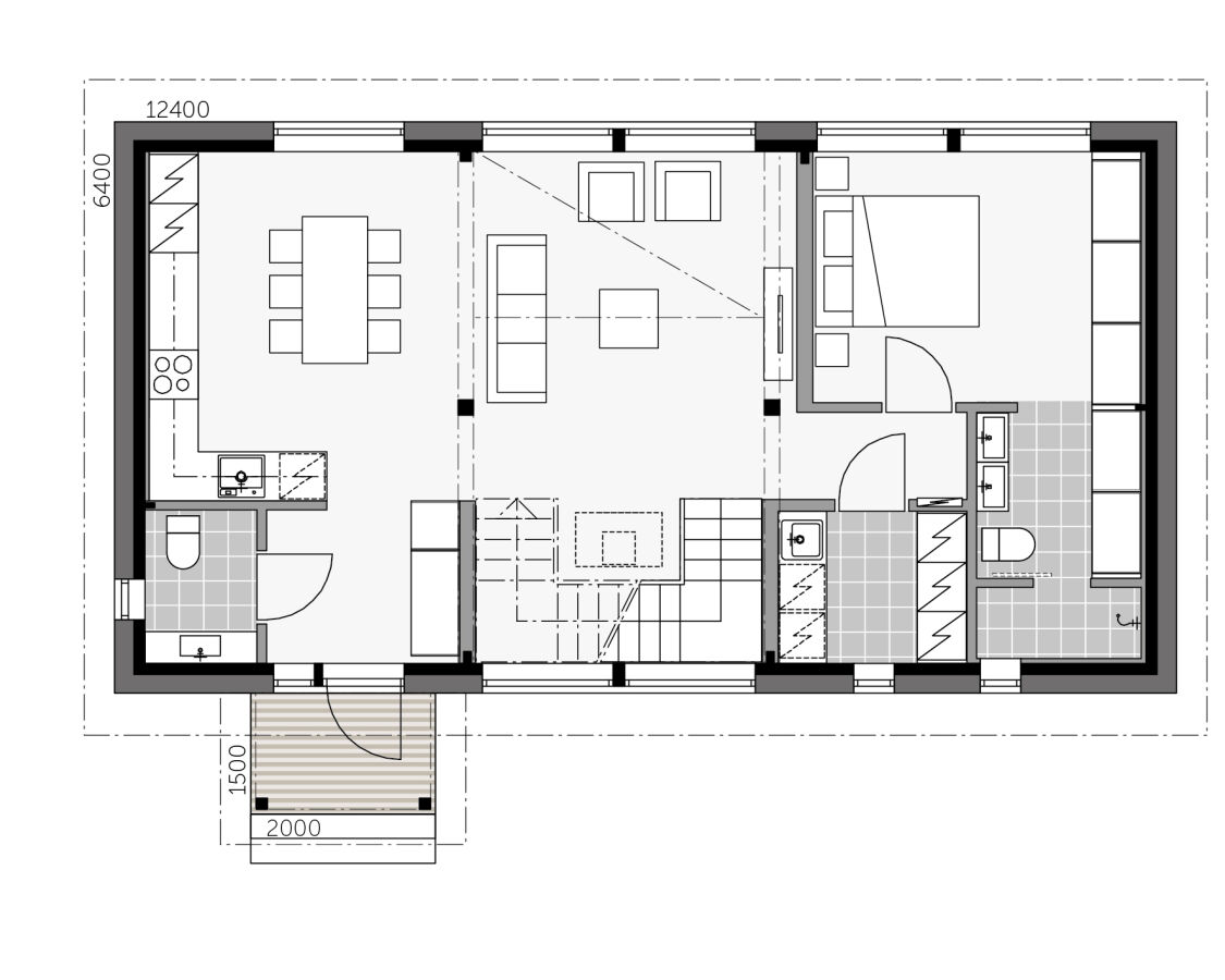 Log House - EX150 GF Plans