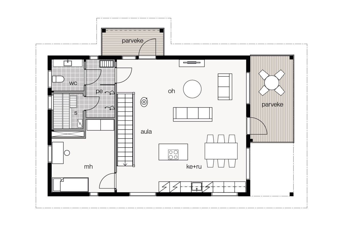 Log Home - Pihlajarrinne FF Plan