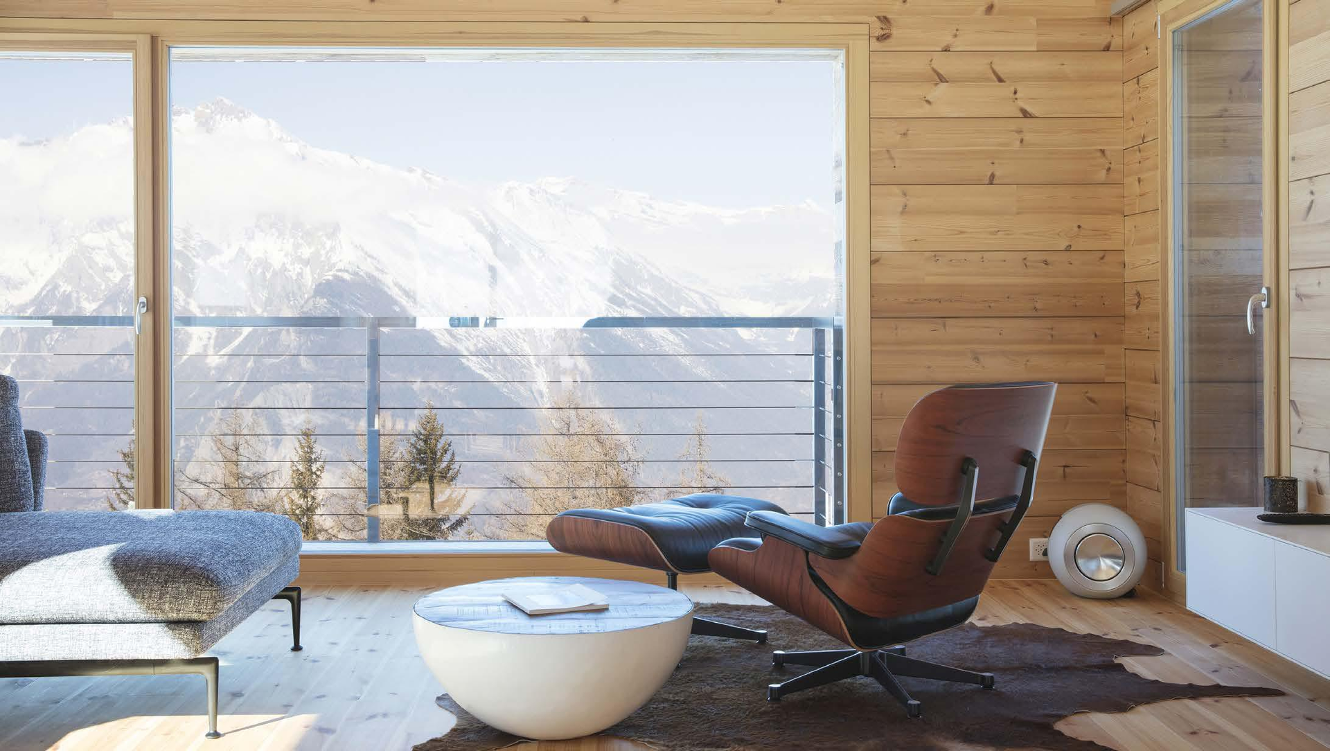 Log Home - Internal with Mountain View