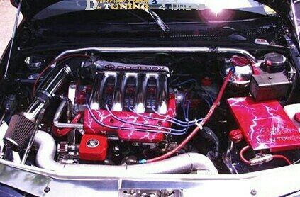 Imagen del reportaje revista Tuning Area4tuners.es, concentración de coches Tuning del año 2003 en Calafell, Tarragona, España