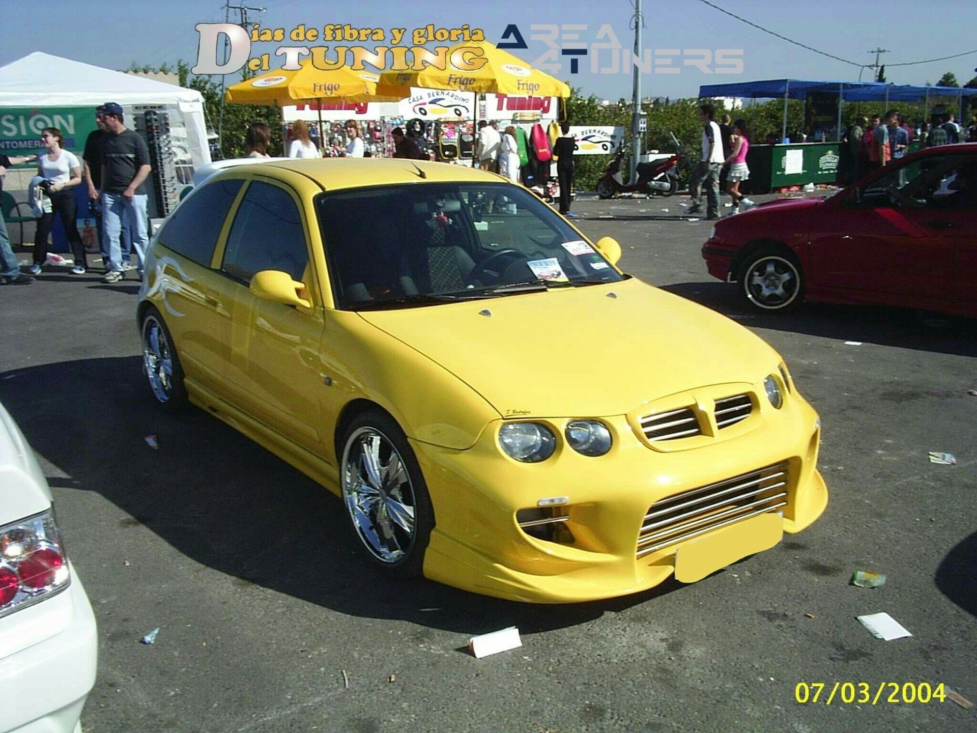 Imagen del reportaje revista Tuning Area4tuners.es, concentración de coches Tuning del año 2004 en Santomera, Murcia, España